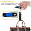 Portable Digital Luggage Scale 50kg 10g LCD Hanging Luggage Scale Electronic Digital Weight Scale for Travel Household - Silver