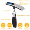 Portable Digital Luggage Scale 50kg 10g LCD Hanging Luggage Scale Electronic Digital Weight Scale for Travel Household - Silver