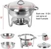 Round Buffet Catering Dish For Home and Outdoor 6 Packs - as Pic