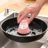 Cleaning Brush; A Multi-functional Brush That Automatically Adds Detergent; Used For Washing Dishes; Brushing Pots; And Brushing Basins - Green