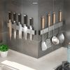 1 Piece 304 Stainless Steel Magnet Knife Holder Kitchen Punch-free Knife Storage Kitchen Knife Rack Magnetic Suction Knife Holder - 1 PC