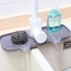 1pc Sink Drain Mat; Sink Faucet Splash Guard; Silicone Faucet Handle Drip Catcher Tray; Countertop Fast Drying Faucet Absorbent Mat For Kitchen; Bathr