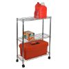 Oceanstar 3-Tier Shelving All-Purpose Utility Cart, Chrome - AUS1477