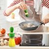 BBQ Tool Oil Bottle With Silicone Brush Oil Spray Baking Barbecue Grill Oil Dispenser Cookware Baking Kitchen Accessories - style b green