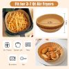 Air Fryer Disposable Paper 100 Pcs Round Non-Stick Paper Prime Oil-proof Parchment Paper Cooking Paper for Fryers Basket Frying Pan Microwave Oven - 1