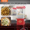 VEVOR Popcorn Popper Machine 8 Oz Popcorn Maker with Cart 850W 48 Cups Red - Default