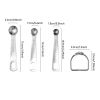 1 Set Stainless Steel Measuring Cups & Spoons Set; Cups And Spoons; Kitchen Gadgets For Cooking & Baking (4+6) 0.86lb - Stainless Steel