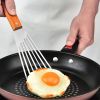 1pc Stainless Steel Frying Shovel For Egg Steak Fish Slice; Non-slip Frying Spatula; Leaky Shovel; Cookware; Kitchen Supplies - Default