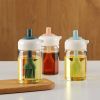 1pc Oil Dispenser; 2 In 1 Wide Opening Bottle With Silicone Brush; Glass Condiment Bottles For Kitchen Cooking; BBQ; Baking - Green