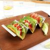 2pcs Taco Holders; Stainless Steel Taco Bracket Tray; Mexican Tortilla Tray; Suitable For Baking; Dishwasher And Barbecue; Kitchen Accessories - 2pcs