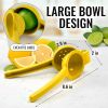 Heavy Duty Metal Orange Citrus Lemon Squeezer Manual Fruit Juicer Press Tool - Yellow