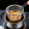 1pc Frying Strainer Basket Frying Net Hedge Noodle Spoon Frying Net Frying Basket Frying Leak Net French Fries Kitchen Foldable - 1pc Frying Strainer