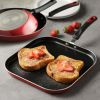 Everyday 3 Pieces Aluminum Non-stick Fry Pan and Griddle Set ‚Äì Metallic Red - red