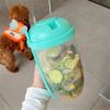 1pc Fresh Salad Cup; Keep Fit Salad Meal Shaker Cup; 1000ml/33.81oz; Portable Fruit Vegetable Milk Cup; 7.87''X2.33'' - Mint Green - PP