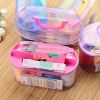 46pcs Portable Household Needle And Thread Sewing Tools Thread Kit Organizer Color Random - 46pcs