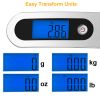 Portable Digital Luggage Scale 50kg 10g LCD Hanging Luggage Scale Electronic Digital Weight Scale for Travel Household - Silver