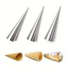 3pcs Set Stainless Steel Horn Bread Mold, Household Baking Tool, Oven Baking Tool, Kitchen Accessories - 3 Piece Set