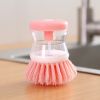 Cleaning Brush; A Multi-functional Brush That Automatically Adds Detergent; Used For Washing Dishes; Brushing Pots; And Brushing Basins - Green