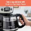 12-Cup Programmable Coffee Maker with Strong Brew Selector, Stainless Steel - Silver